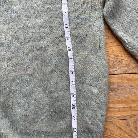 VTG Koret Women’s Sweater L Grn Blue Pastel Fair Isle Nordic Fuzzy Soft Cottage - Picture 9 of 9